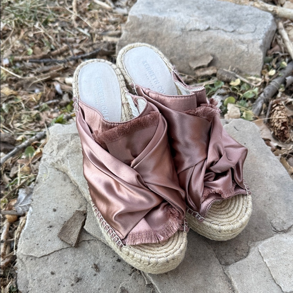 Kenneth Cole wedge espadrilles open toe